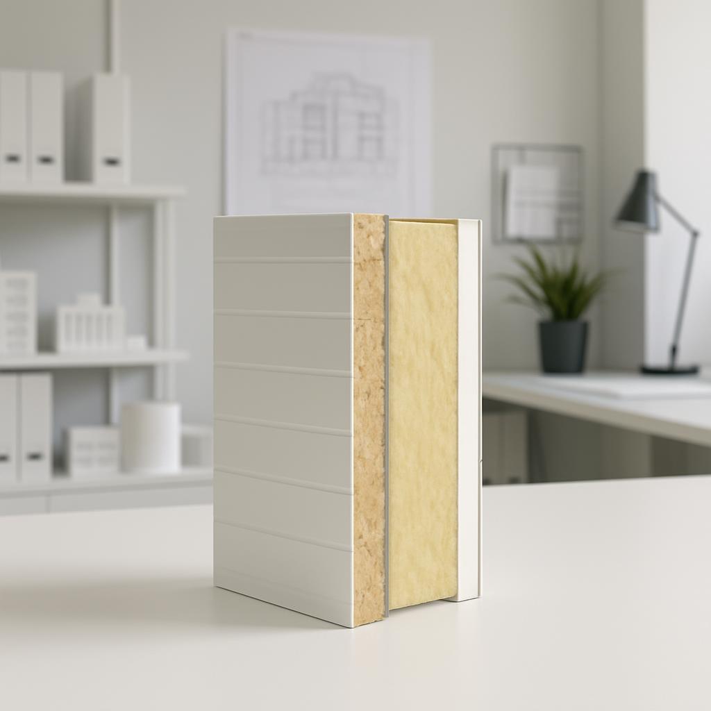 Here is the alt text for the image: A sand-coloured book with a beige band on the spine, displayed on a table in an office...